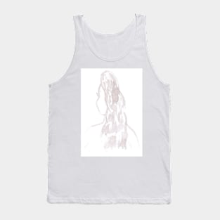 female portrait, woman, girl. Watercolor, art decoration, sketch. Illustration hand drawn modern painting Tank Top